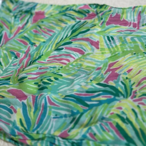 Lilly Pulitzer Riley Infinity Scarf Palm Leaf Lindy Tiki Lime Pink Women/Girl - Picture 4 of 5